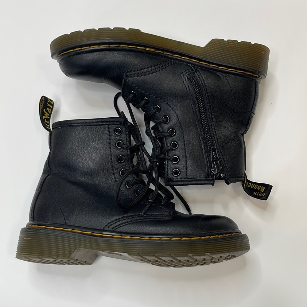 Dr. Martens Kids 1460J Softy T Leather Boots Zippered Side Size 12